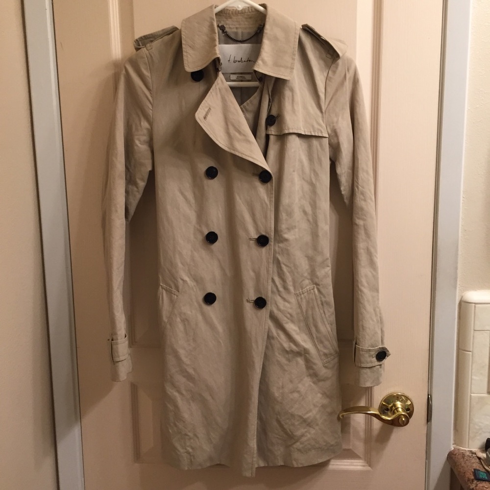 Aritzia Babaton khaki trench coat